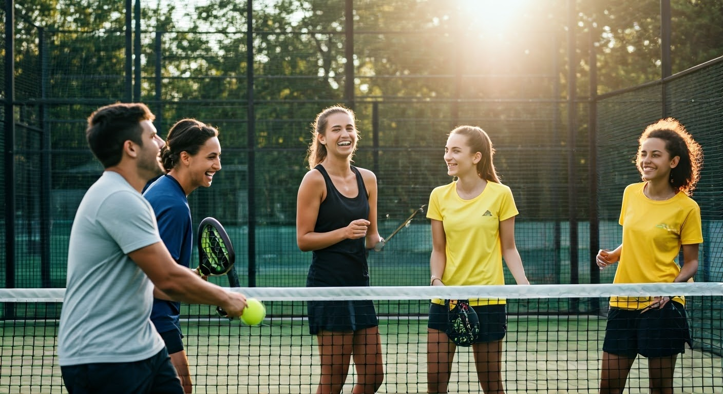 Padelspieler auf dem Platz